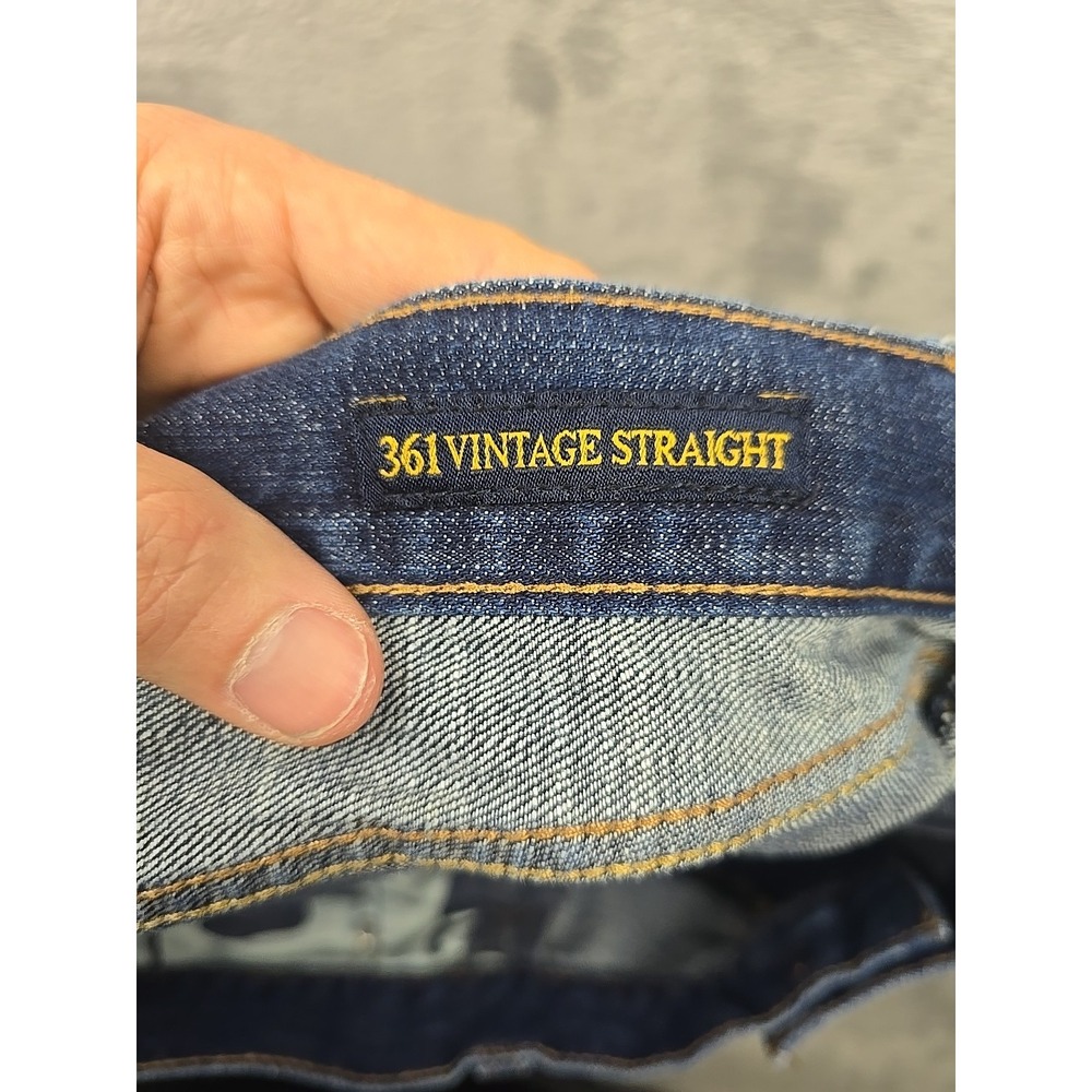 Lucky Brand 361 Vintage Fit Straight Leg Jeans Mens Size 34x30 Blue Stretch - Picture 4 of 11